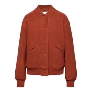 Aritzia Wilfred Merino Wool Josie Bomber Jacket Rich Cooper Sz 2 Small/Medium